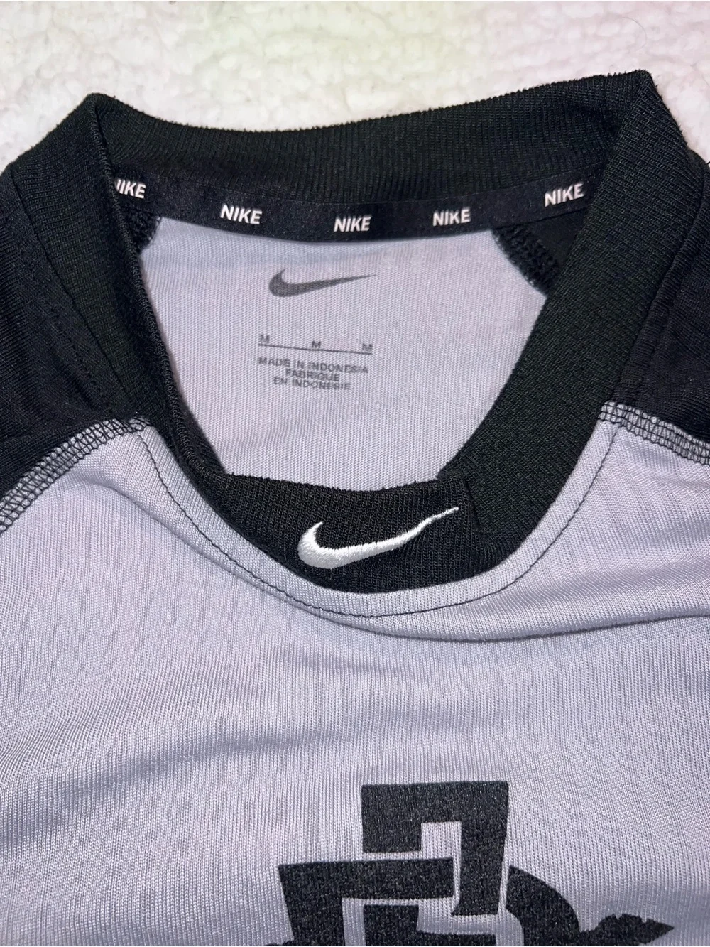 Nike Men’s Long-Sleeve Rash Guard - Gray & Black